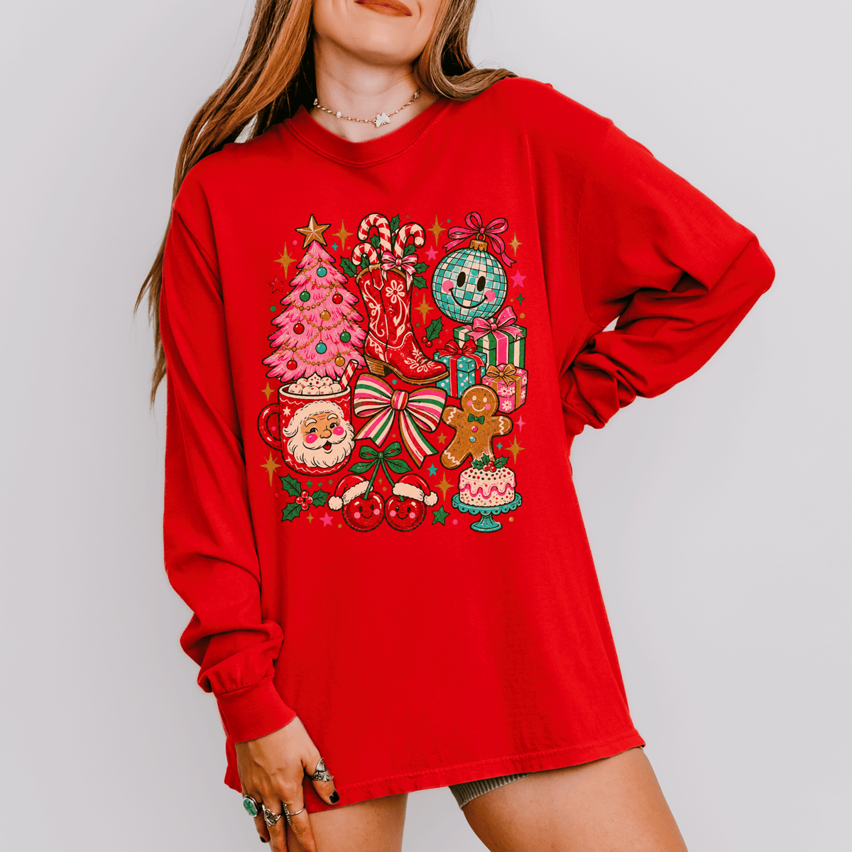 Retro Christmas Collage Sweatshirt