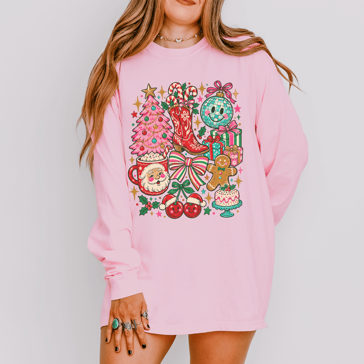 Retro Christmas Collage Sweatshirt