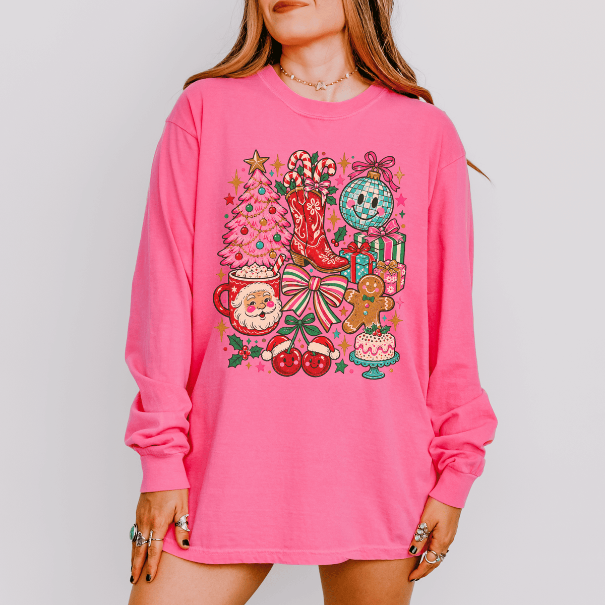 Retro Christmas Collage Sweatshirt