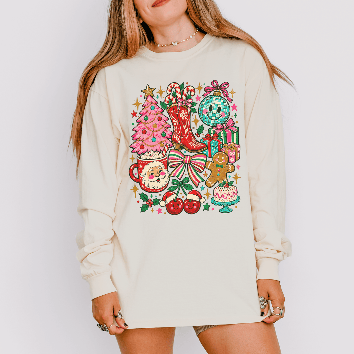 Retro Christmas Collage Sweatshirt
