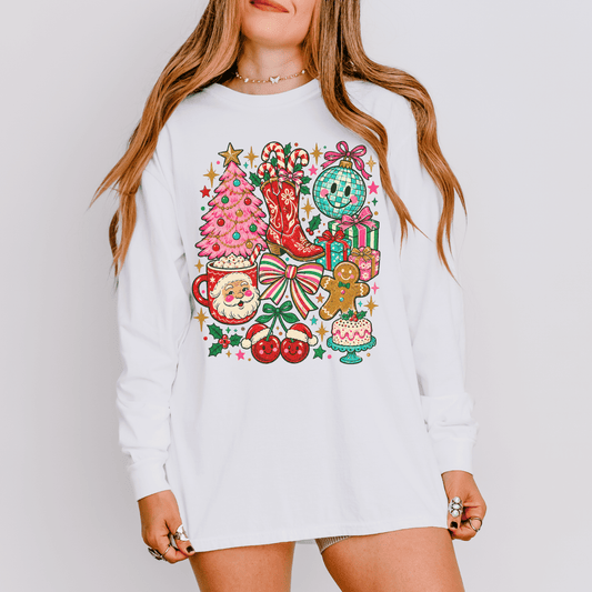 Retro Christmas Collage Sweatshirt