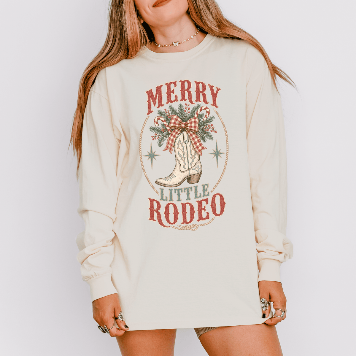 Merry Little Rodeo Christmas Long Sleeve Tee