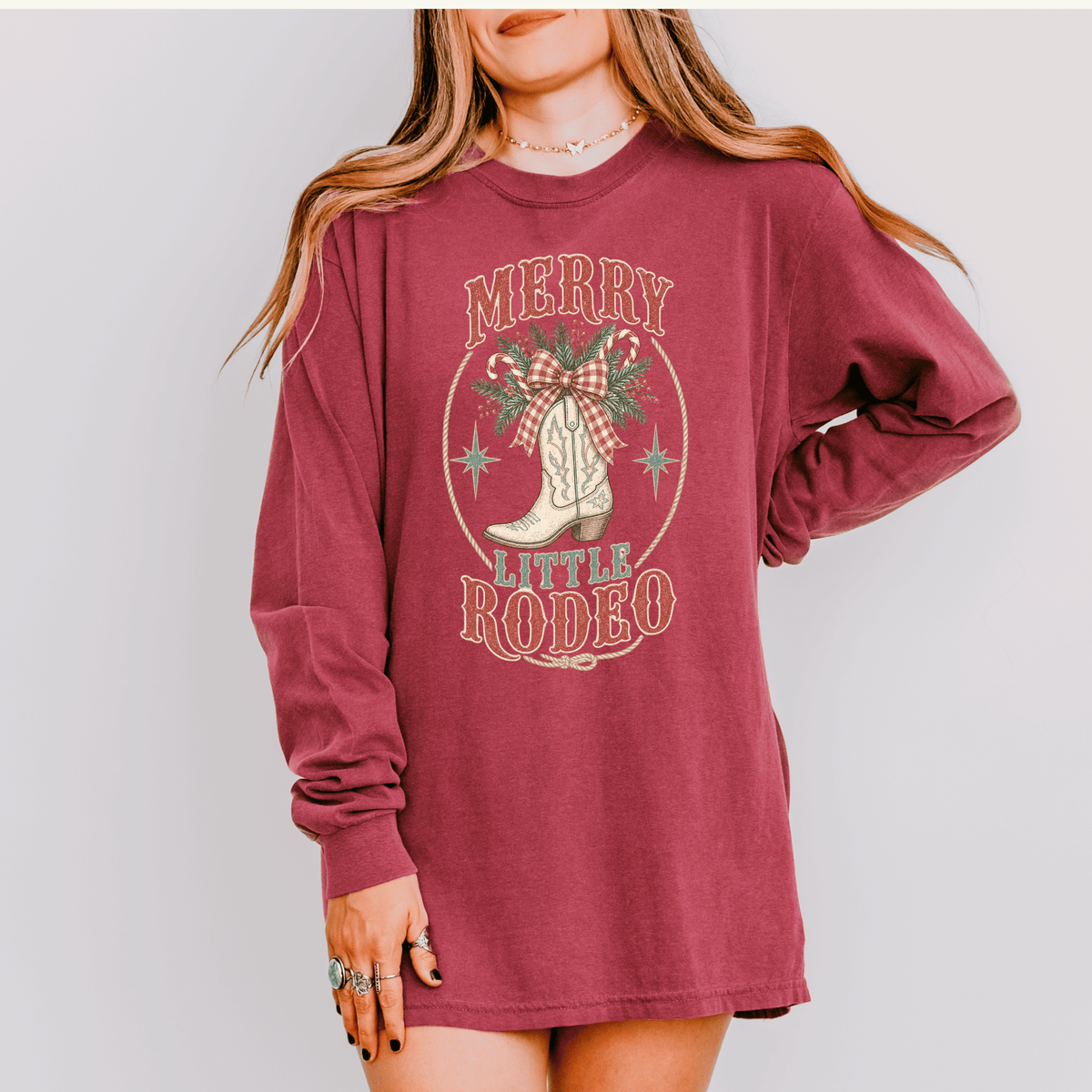 Merry Little Rodeo Christmas Long Sleeve Tee