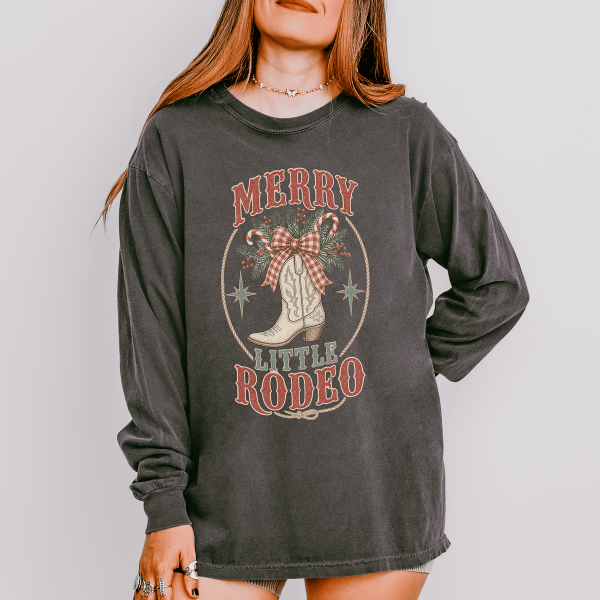 Merry Little Rodeo Christmas Long Sleeve Tee
